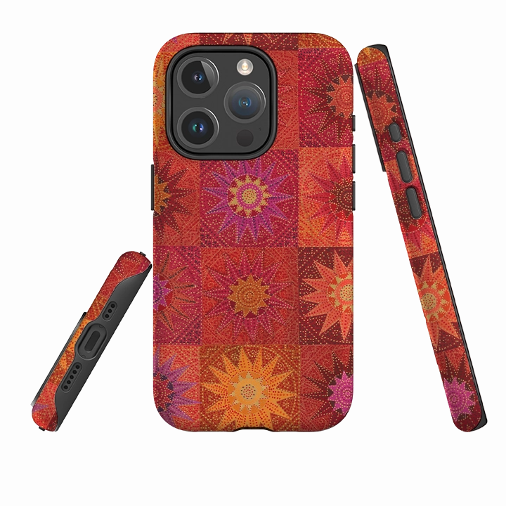Luxury Finish Soft Look Texture iPhone MagSafe Tough Case -  African Suns By Jehane