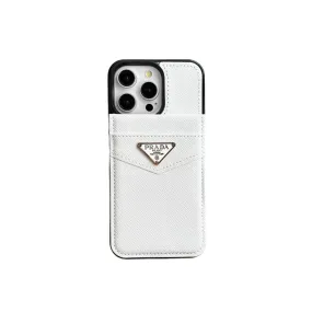 iPhone Case & Card Holder- Luxury Designer Collection Minimal Detail Strong Frame