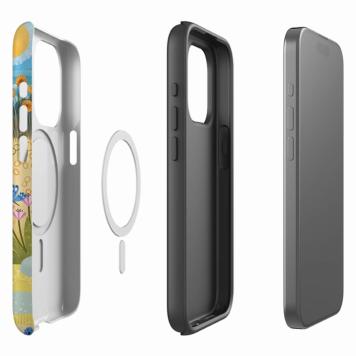 Clear Protection Durable Edge Texture iPhone MagSafe Tough Case - Beach House By Ali Brookes