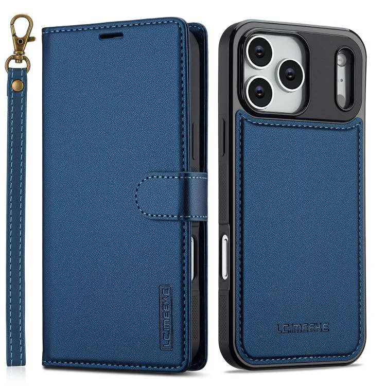 Flexible Design Soft Finish Layer Detachable Magsafe PU Phone Case with Lanyard For iPhone 17 / 16 / 15 / 14