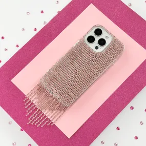 Creative Design Diamante Tassel Phone Case - Pink