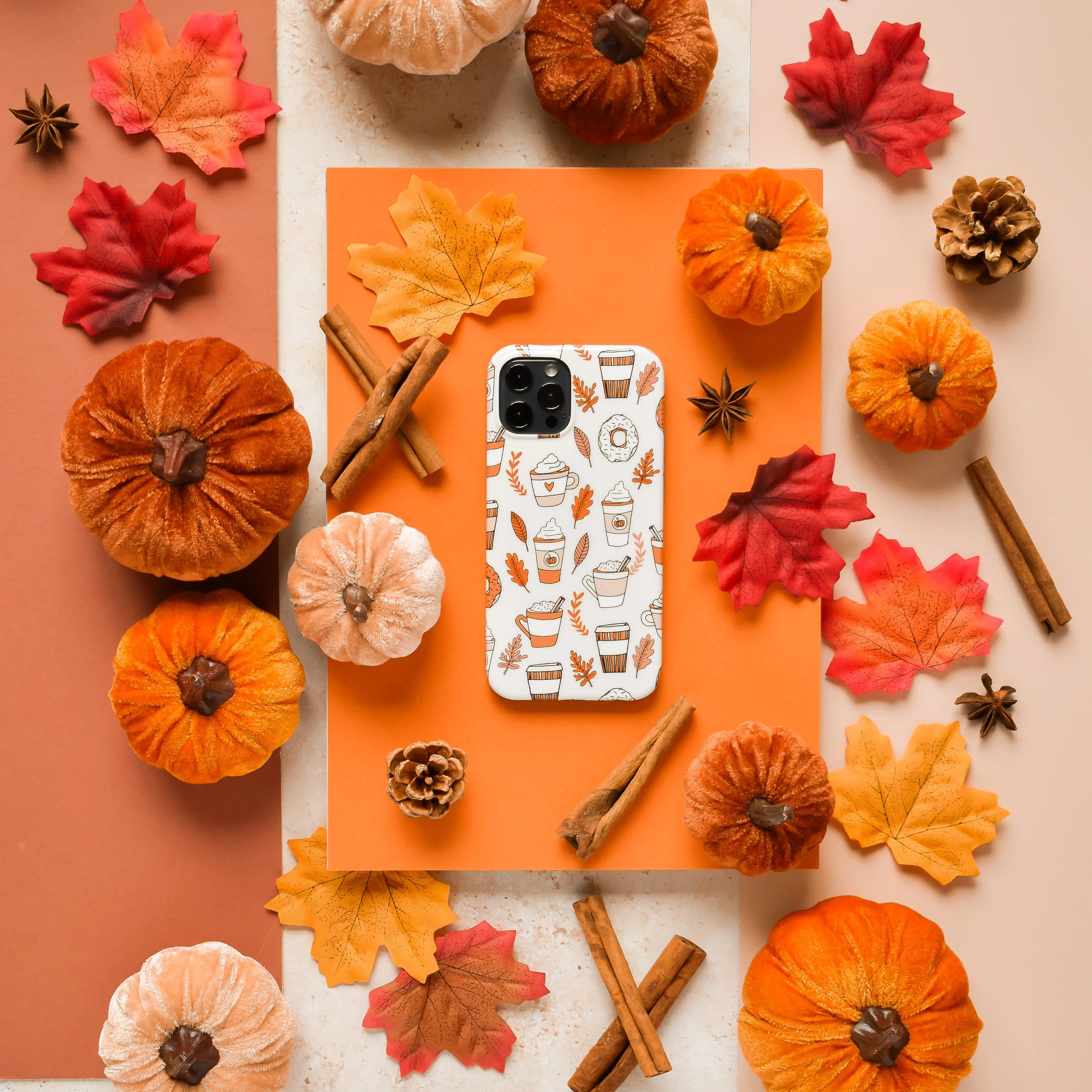 Compact Frame Premium Touch Autumn Spiced Latte Phone Case