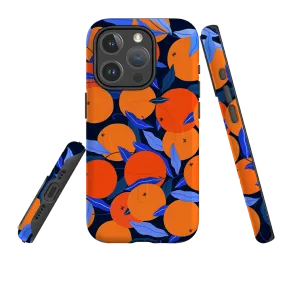 iPhone MagSafe Tough Case -  Arancello Navy Pattern By Madalina Andronic Eco Friendly Smooth Edge Design