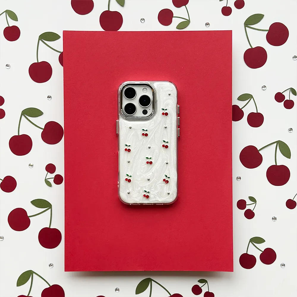 Custom Fit Cherry Pearl Phone Case