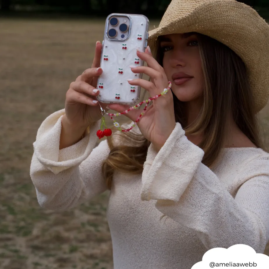 Cherry Pearl Phone Case Long Lasting