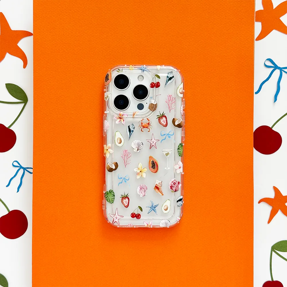 Ergonomic Texture Protective Form Texture Clear Phone Case - Calypso Club