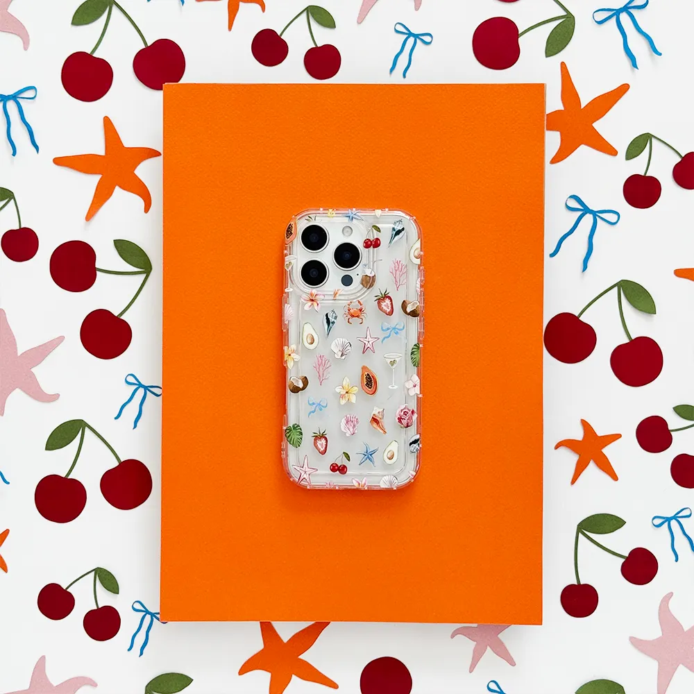 Clear Phone Case - Calypso Club Scratch Guard Vivid Texture