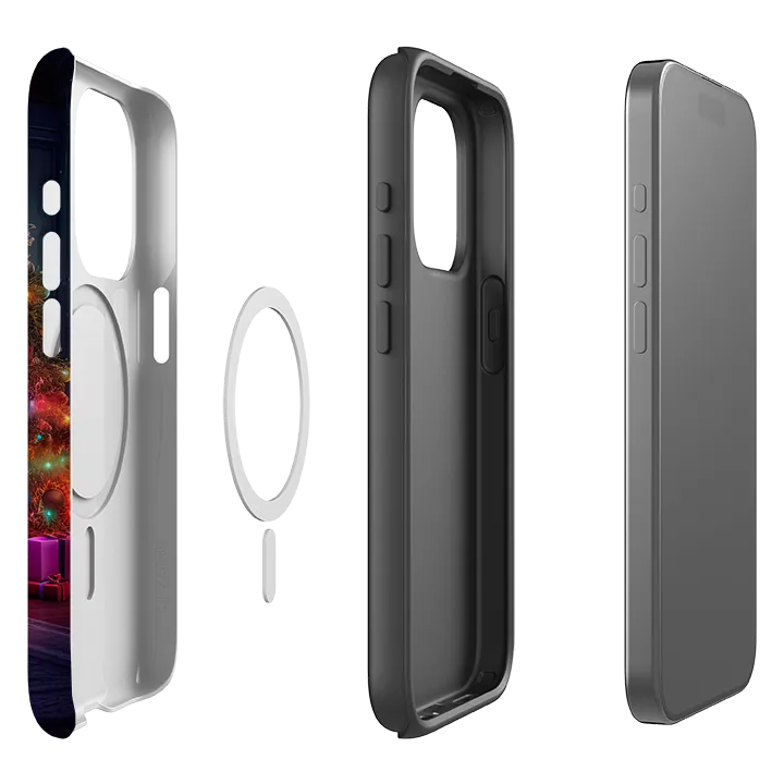 Drop Shield Transparent Shell iPhone MagSafe Tough Case -  Holly Jolly Christmas III