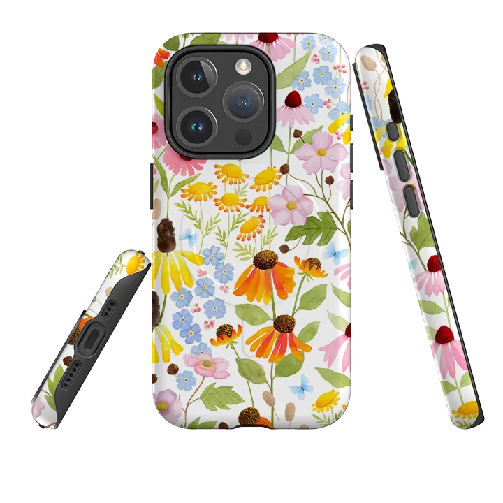 iPhone MagSafe Tough Case - Wildflower Pattern By Bex Parkin Modern Accessory Durable Surface