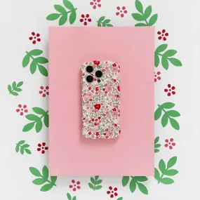 Wavy Phone Case - Cute Flowers Vivid Finish Flexible Detail