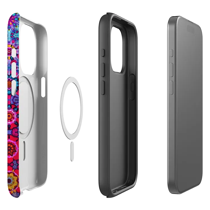 Soft Grip Layer iPhone MagSafe Tough Case - Long Beach Blues