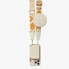 Vivid Kit- Webbing Crossbody Phone Case Round Pouch Set Clear Pattern Daily Carry