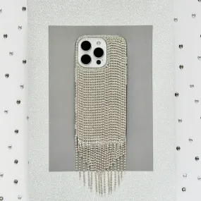 Diamante Tassel Phone Case - Silver Soft Detail Layer