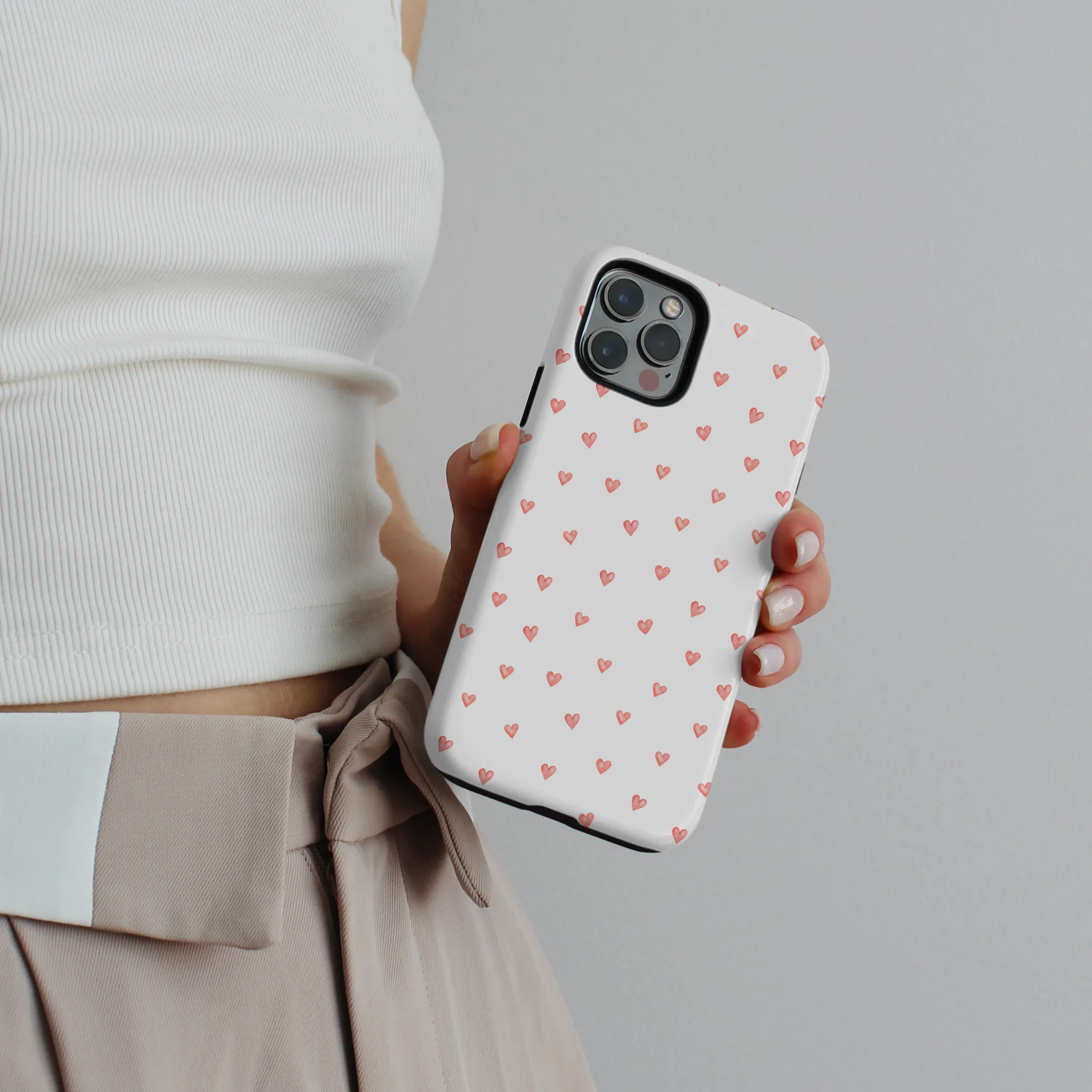 Tough Phone Case - Mini Hearts Premium Style
