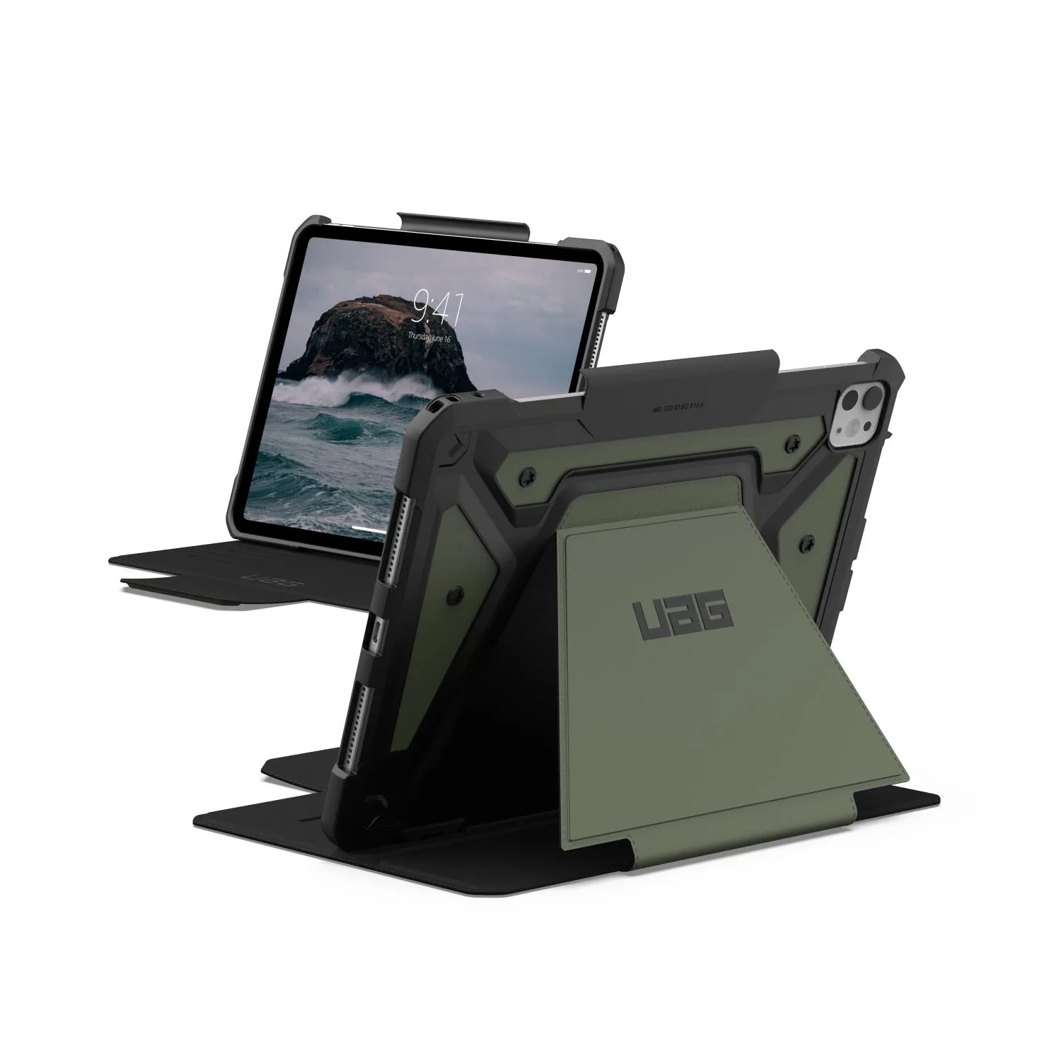UAG Metropolis SE Tablet Case - Apple iPad Pro 11 (2024) - Olive (UAG-IP1124-METO) Rugged Texture