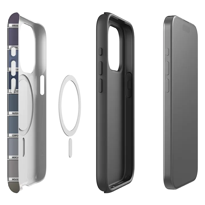 iPhone MagSafe Tough Case -  Grey Chromology By Kitty Joseph Premium Surface