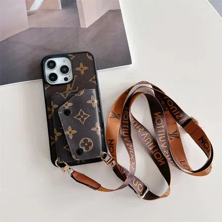Protective Texture Layer Creative Pattern LV Luxury Card Holder for iPhone