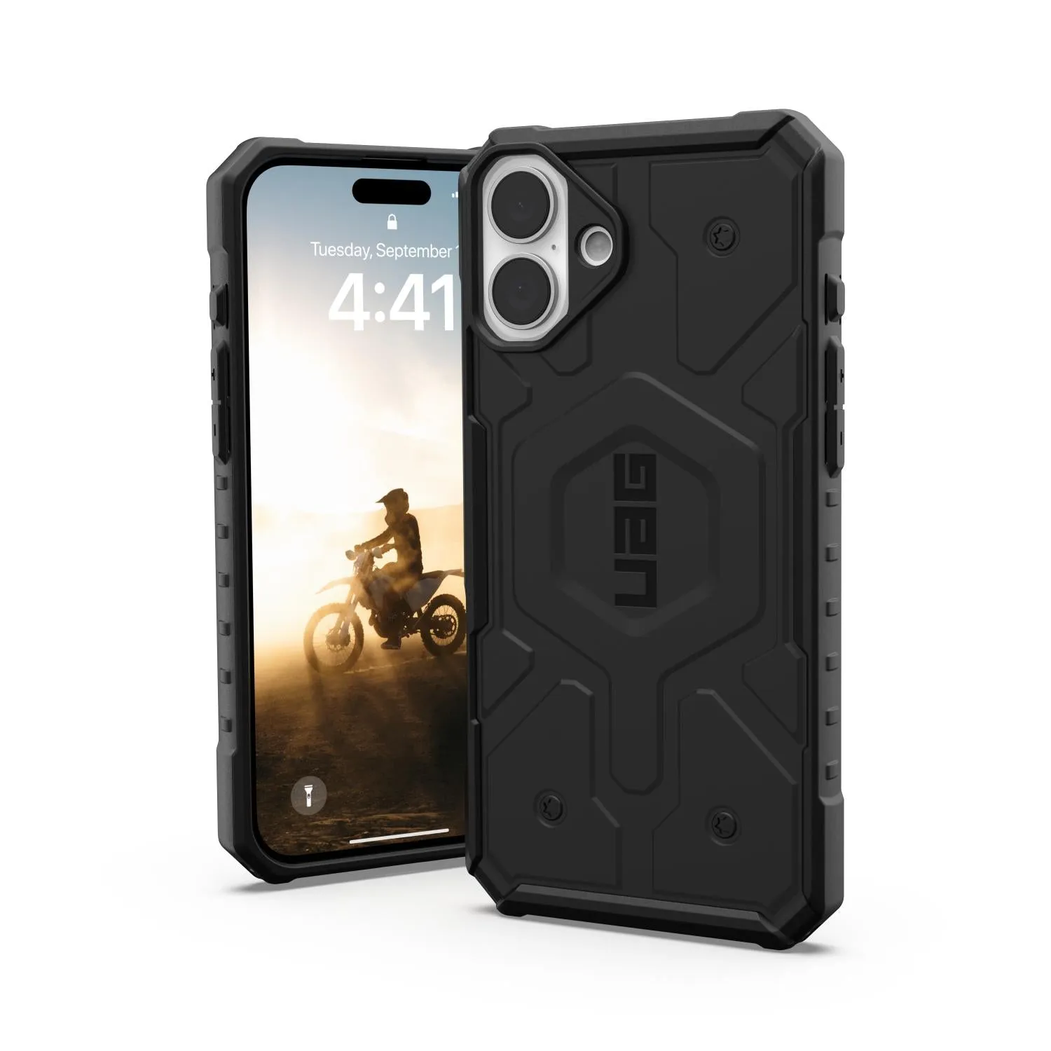 UAG Pathfinder Magsafe Case - Apple iPhone 16 Plus - Black (UAG-I16P-PTHMB) Luxury Texture Design