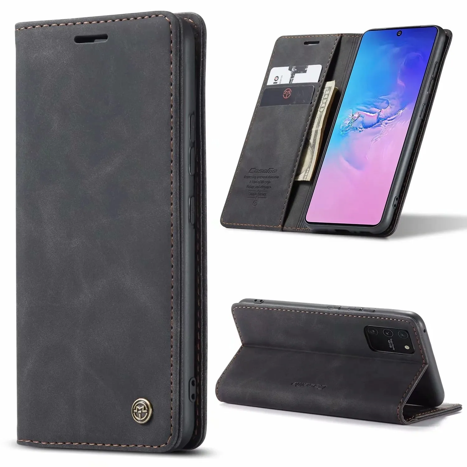 Flip Leather Wallet Case for Samsung S Series Stylish Form Clear View