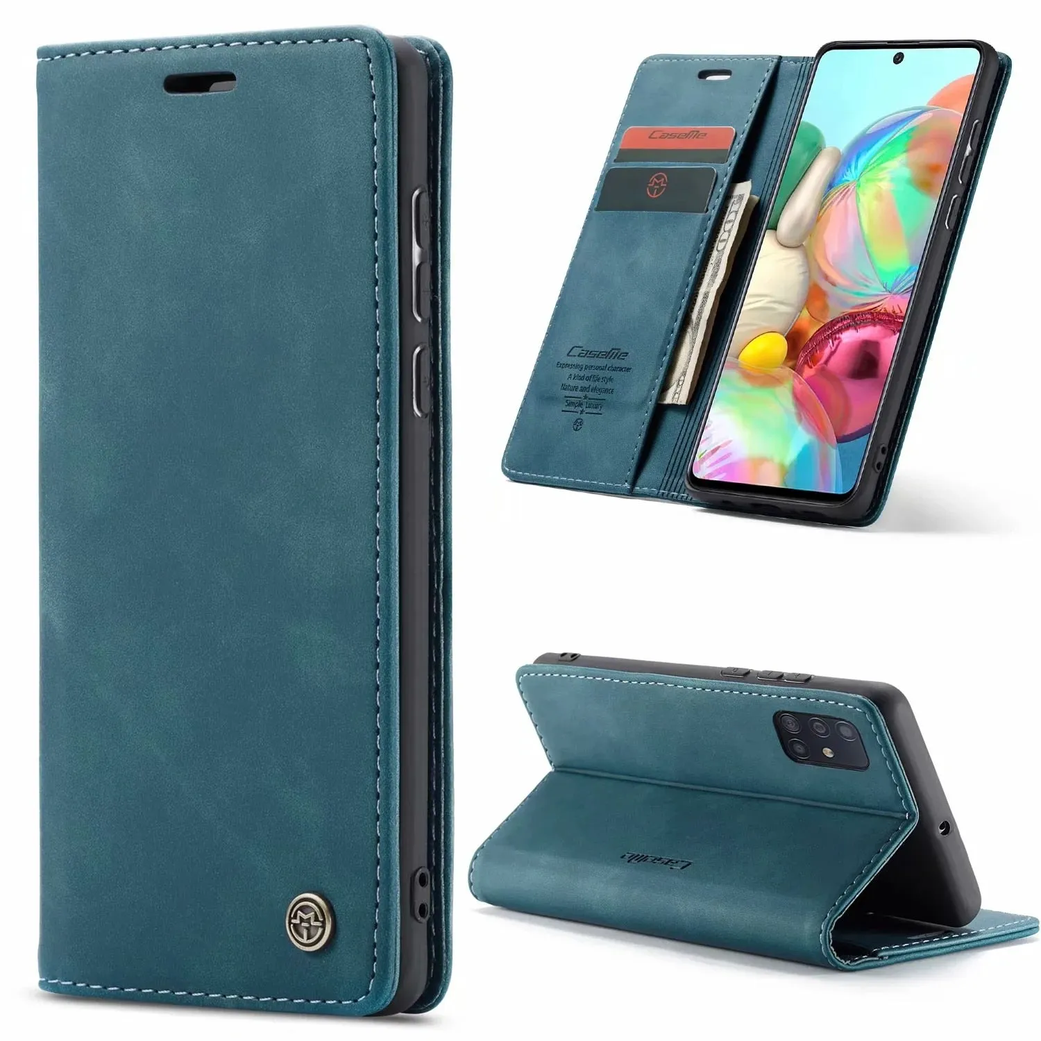 Slim Look Flip Leather Wallet Case for Samsung S Series