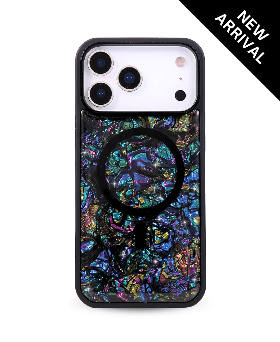 Black Abalone Shell MagSafe Phone Case Modern Look Everyday Protection