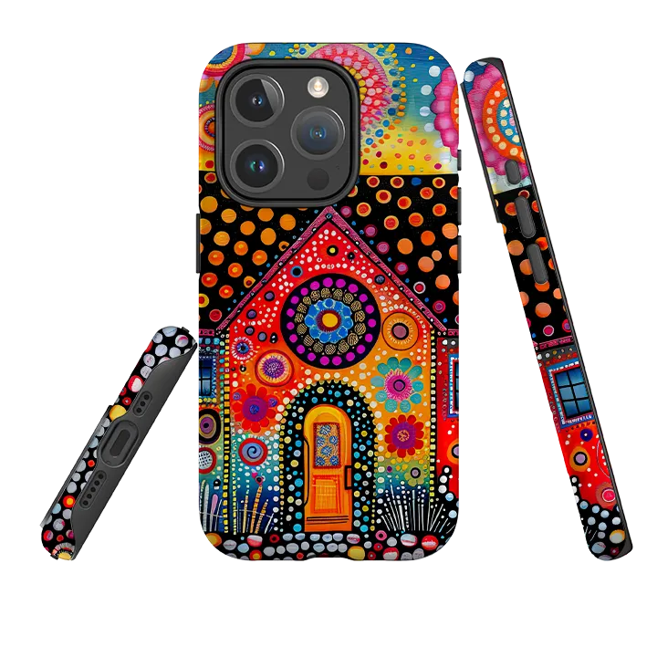 iPhone MagSafe Tough Case - Folk Art House IV Gloss Finish