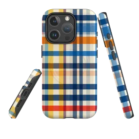 iPhone MagSafe Tough Case - Barcelona Gingham Subtle Texture