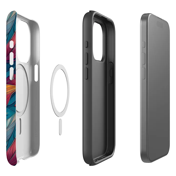 iPhone MagSafe Tough Case - Shire Leaves Polished Surface Durable Frame