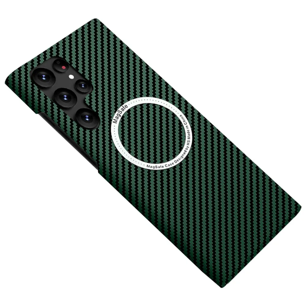 Carbon Fiber Pattern Magnetic Ultra Slim Case For Samsung S22/S23 Series Luxury Surface