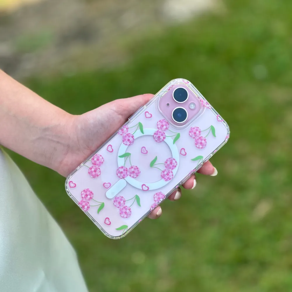 Premium Look Clear MagSafe? Phone Case - Disco Cherries