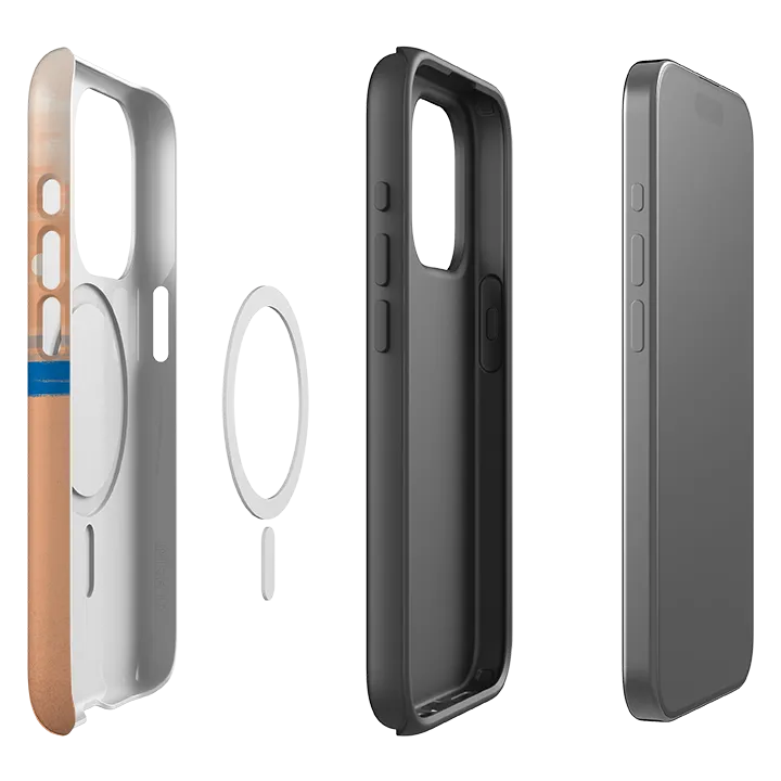 Gloss Texture Hybrid Build iPhone MagSafe Tough Case -  Beach Lover By Paul Thurlby