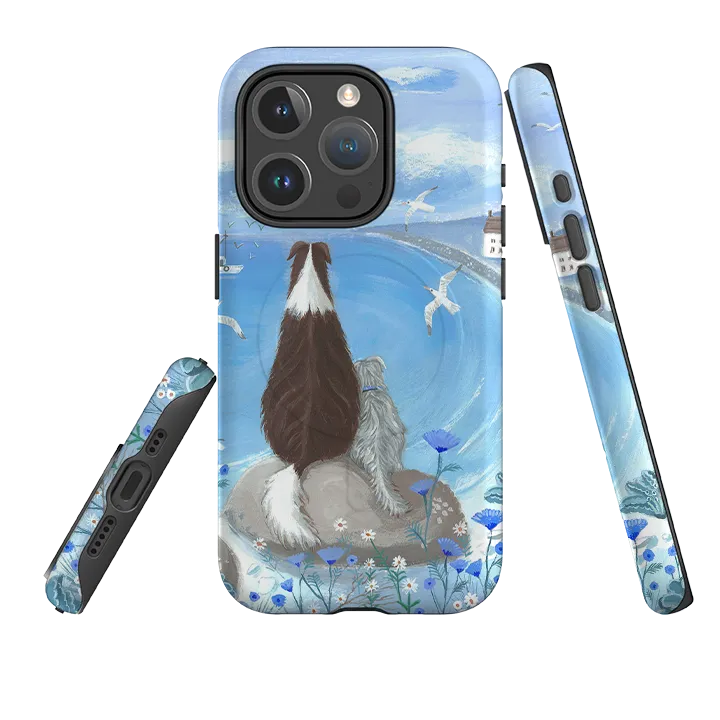 Matte Shield Layer iPhone MagSafe Tough Case - Beach Dog By Mary Stubberfield