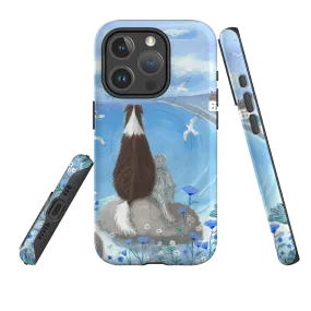 Matte Shield Layer iPhone MagSafe Tough Case - Beach Dog By Mary Stubberfield
