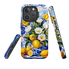 Comfort grip design iPhone MagSafe Tough Case - Italian Lemons