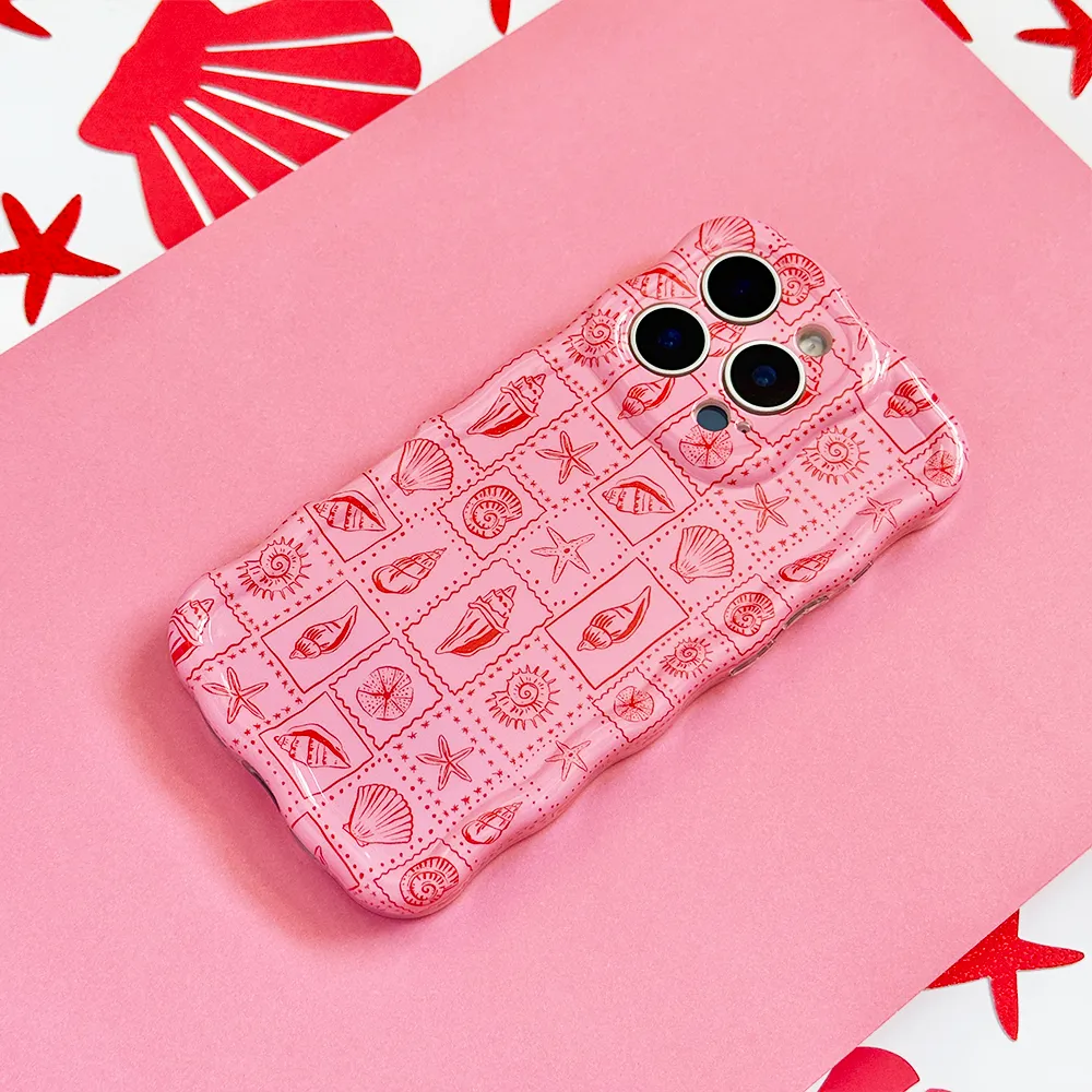 Elegant Finish Design Wavy Phone Case - Seashell Riviera