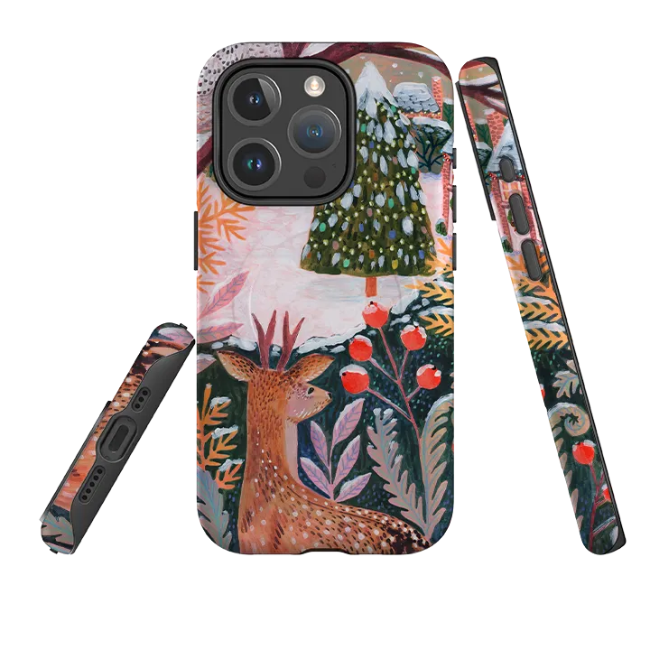 Minimal Build Texture Durable touch iPhone MagSafe Tough Case -  Deer By Lee Foster Wilson