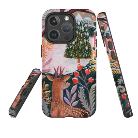 Minimal Build Texture Durable touch iPhone MagSafe Tough Case -  Deer By Lee Foster Wilson