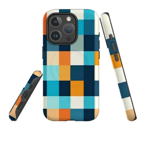 iPhone MagSafe Tough Case - Dublin Gingham Stylish Texture Scratch Barrier