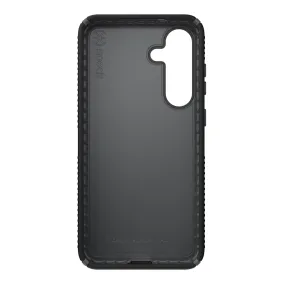 Modern Aesthetic Cushioned Edge Speck Presidio2 Grip Case - Samsung Galaxy S25  - Black & Slate Grey (SPK150886-3205)