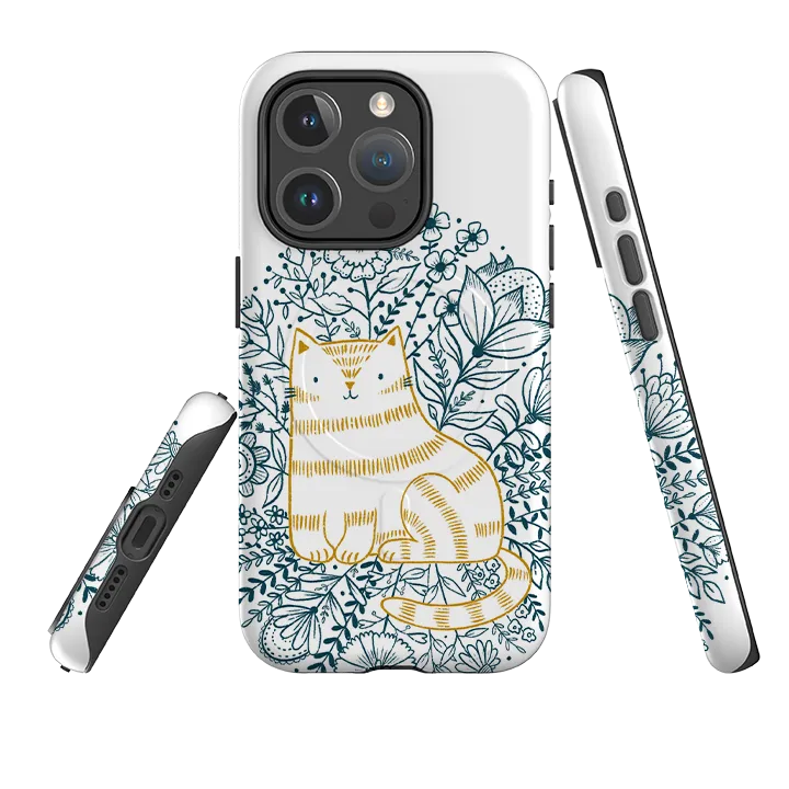 easy installation Luxury Grip iPhone MagSafe Tough Case -  Cat Design By Suzy Taylor