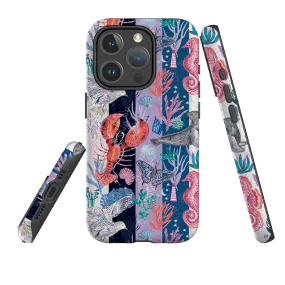 iPhone MagSafe Tough Case - Coastal Calling Stripe II By Emma Frances Grant Stylish Pattern Protective Design