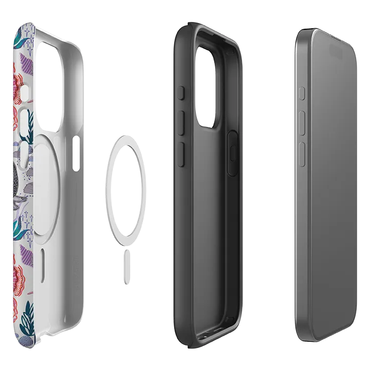 iPhone MagSafe Tough Case - Coastal Calling Stripe II By Emma Frances Grant Clean Texture Shock Absorbing