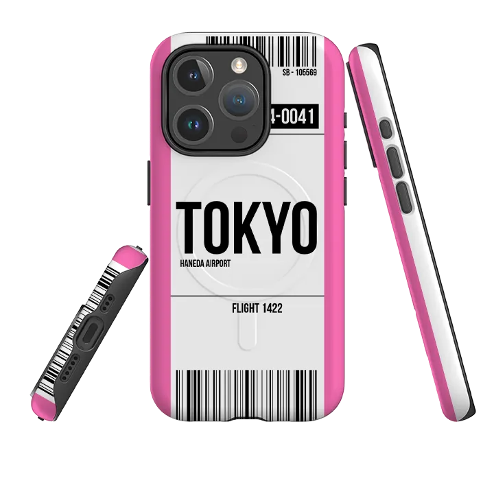 Smooth Pattern Design Minimal Grip iPhone MagSafe Tough Case -  Tokyo Pink