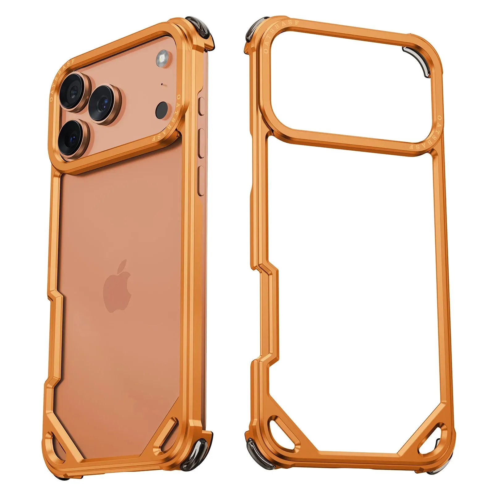 High-End Detail Comfort Shield Frameless Case Metal Shockproof Phone Cover Aluminum Alloy Anti-Drop Shells For iPhone 17 / 16 / 15 / 14