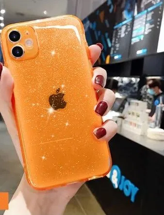 Luxury Sparkly Coloured Phone Case For iPhone Marble finish Durable Detail