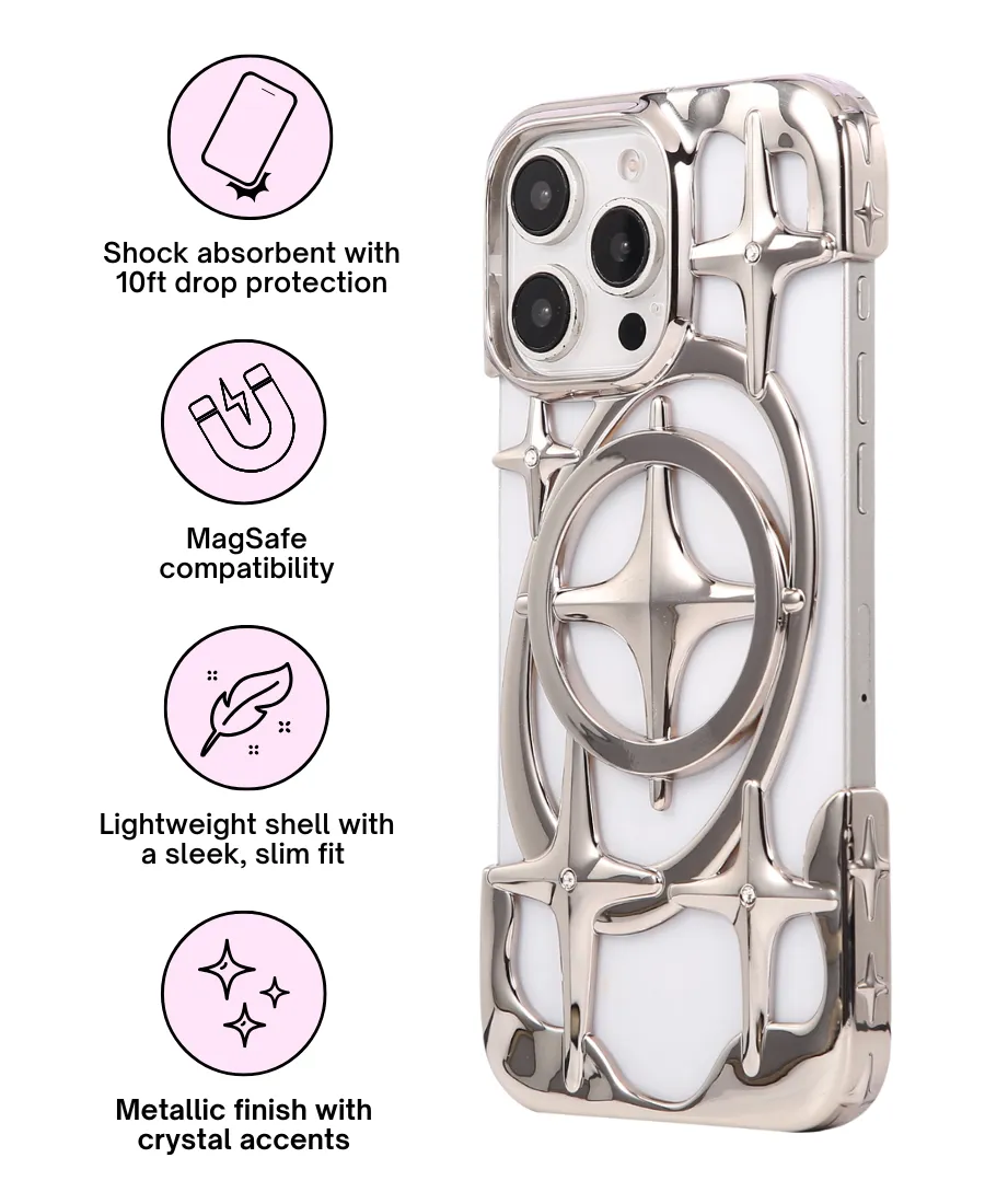 Champagne Dreams MagSafe Bumper Phone Case Modern Grip Texture Elegant Look