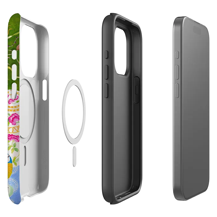 iPhone MagSafe Tough Case - Dahlias By Bex Parkin Stylish Edge