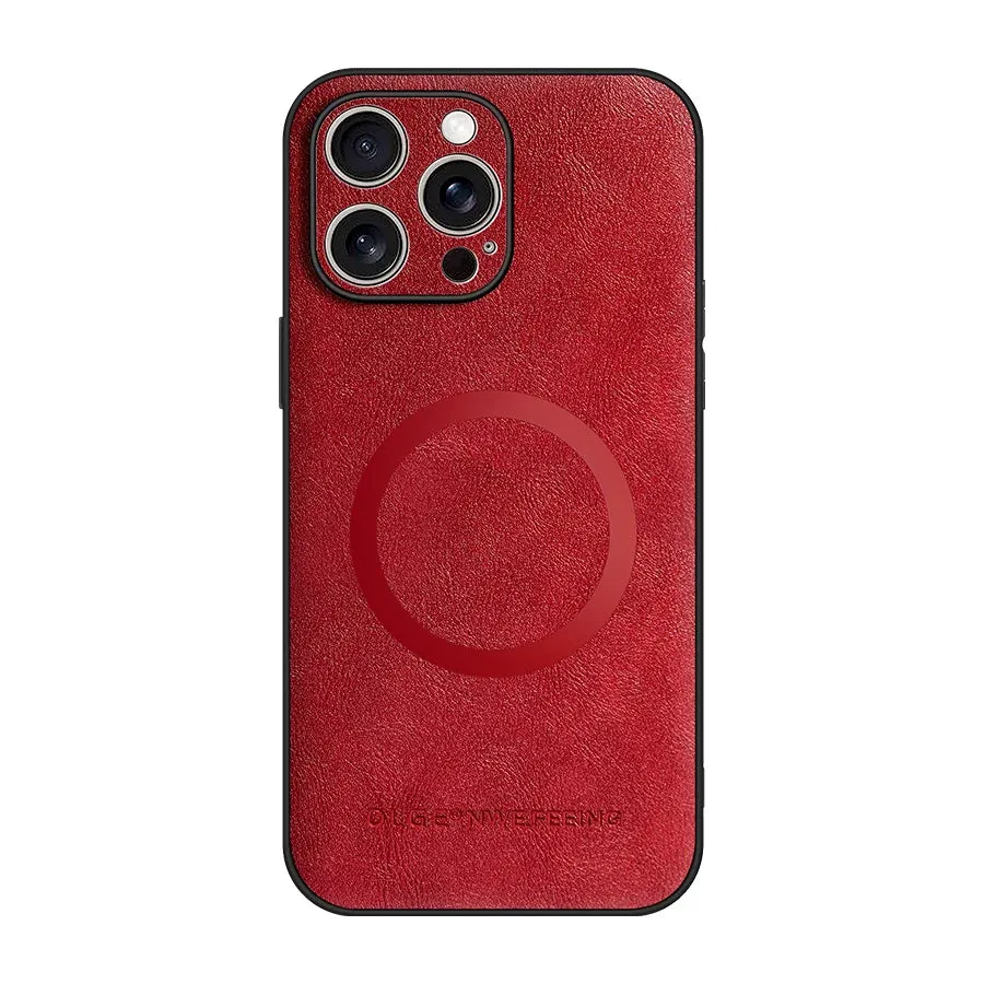 MagSafe Leather iPhone Case for iPhone ?C Slim Fit, Shockproof, Premium Finish Vivid Detail