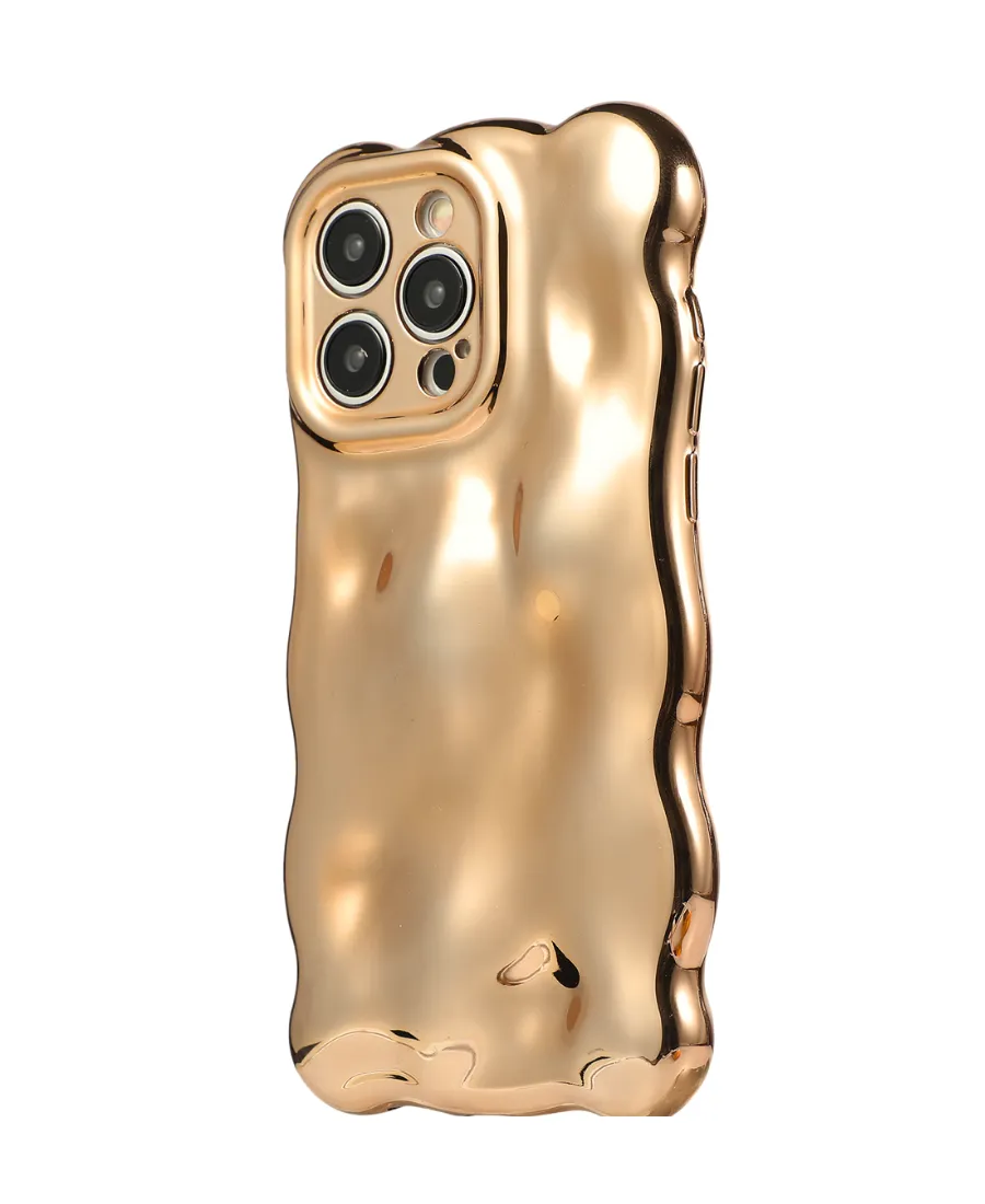 Gold Metallic Fantasy Phone Case Durable Form