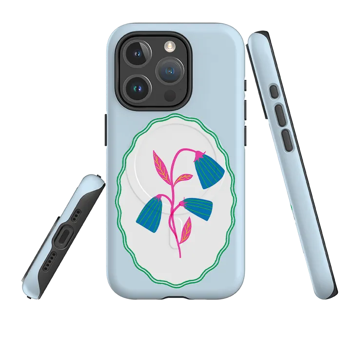 iPhone MagSafe Tough Case - Floral Portrait Pocket Safe
